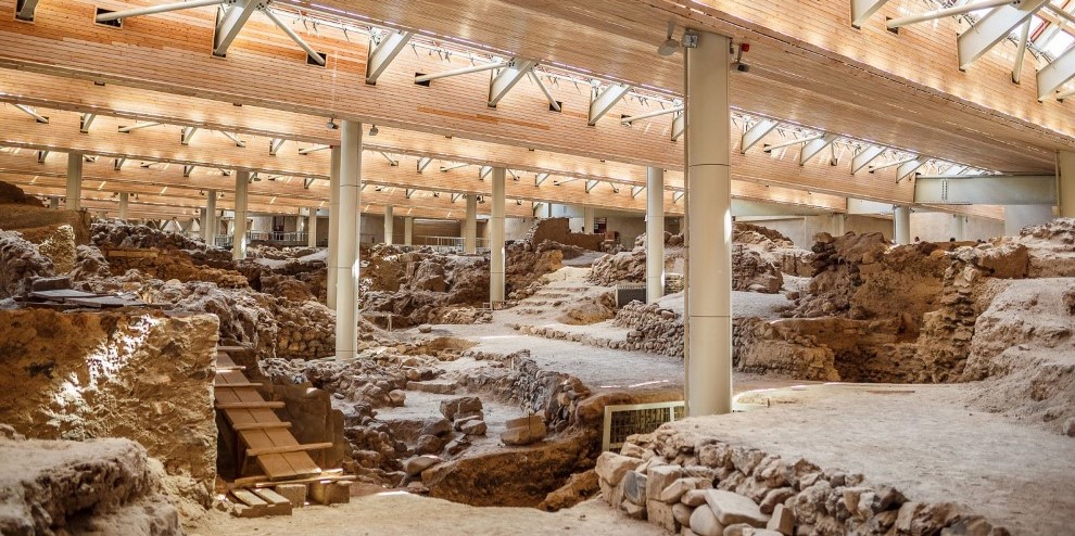 The archaeological site of Akrotiri
